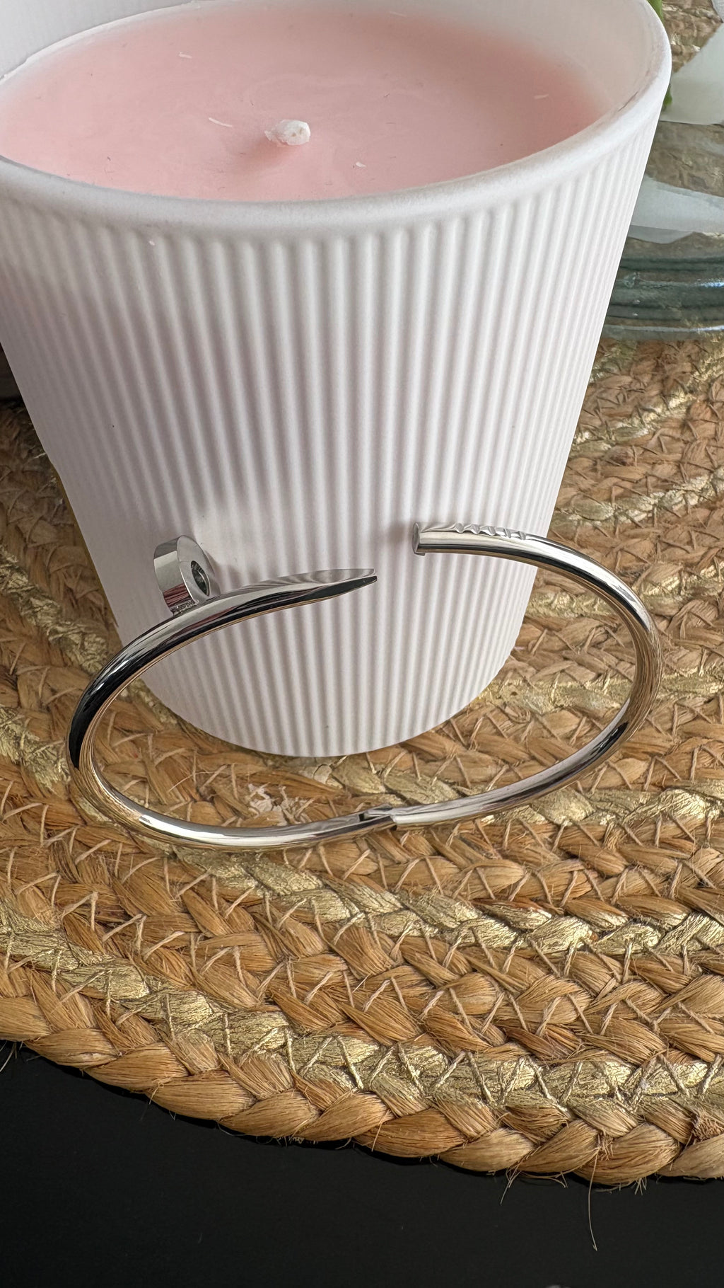 Bracelet argenté clou