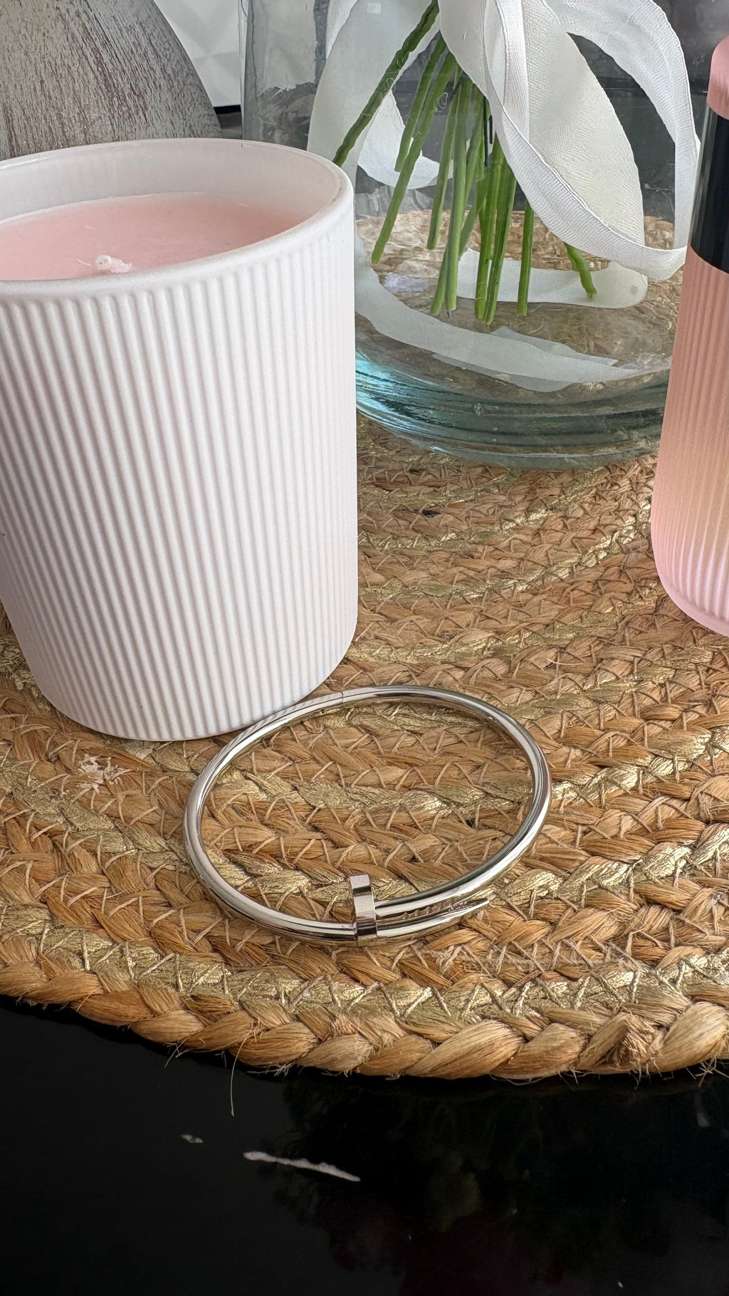 Bracelet argenté clou